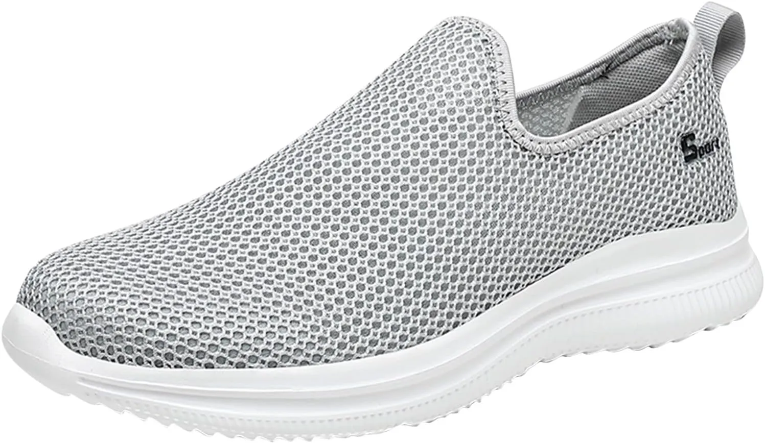 Womens Non Slip Work Shoes Slip On Water Resistant Womens Running Shoes Comfort White Casual Shoes Dress Sneakers White Tennis Shoe Cross Trainer Shoe