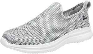 Womens Non Slip Work Shoes Slip On Water Resistant Womens Running Shoes Comfort White Casual Shoes Dress Sneakers White Tennis Shoe Cross Trainer Shoe