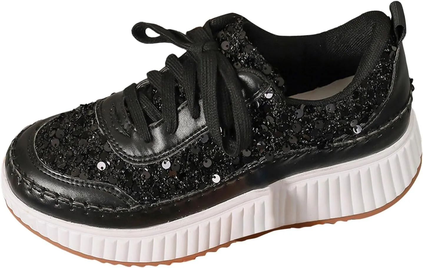 Women's Platform Sneakers Arch Support Lace Up Casual Slip On Non Slip Walking Shoes Ladies Fashion Air Cushioned Comfortable Soft Insole Classic Boat Shoe Jogging Sneaker