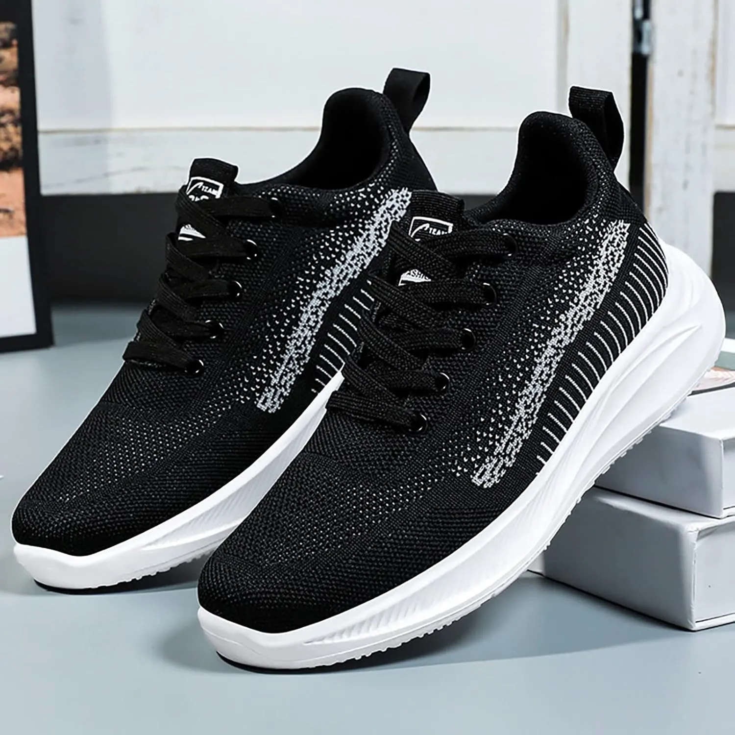 Womens Running Shoes Size 10 Wide Tenis Antideslizante para Mujer Negros Womens Slip On Athletic Shoes Wide Width Glitter Wedge Sneakers for Women Dressy All Black Tennis Shoes for Women Slip On