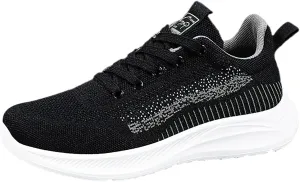 Womens Running Shoes Size 10 Wide Tenis Antideslizante para Mujer Negros Womens Slip On Athletic Shoes Wide Width Glitter Wedge Sneakers for Women Dressy All Black Tennis Shoes for Women Slip On