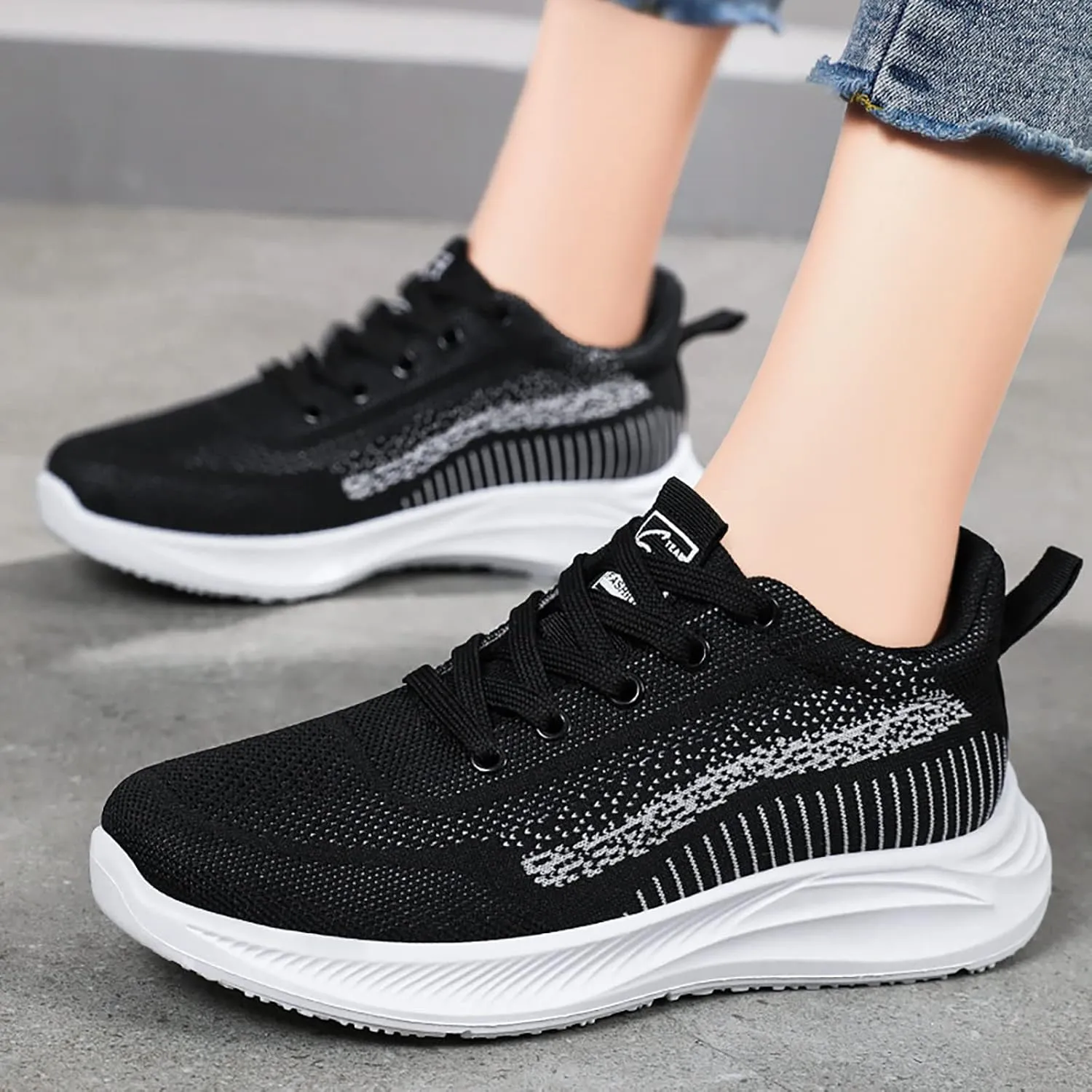 Womens Running Shoes Size 10 Wide Tenis Antideslizante para Mujer Negros Womens Slip On Athletic Shoes Wide Width Glitter Wedge Sneakers for Women Dressy All Black Tennis Shoes for Women Slip On