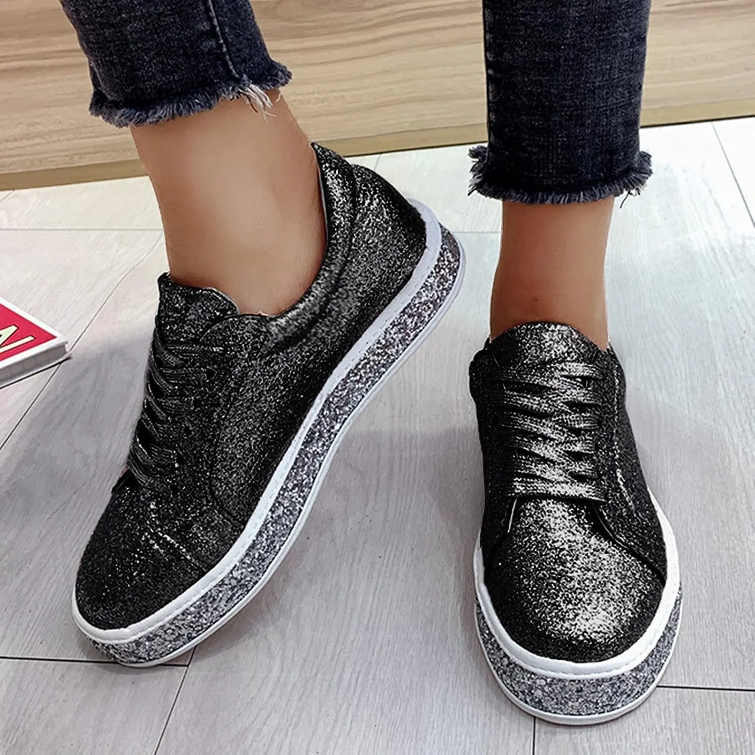 Womens Running Shoes Wide White Women's Athletic Walking Shoes Slip On Casual Mesh Wide Foot Workout Shoes Women White Platform Sneakers for Women Wide Fall Slip On Shoes for Women 2023 Trendy