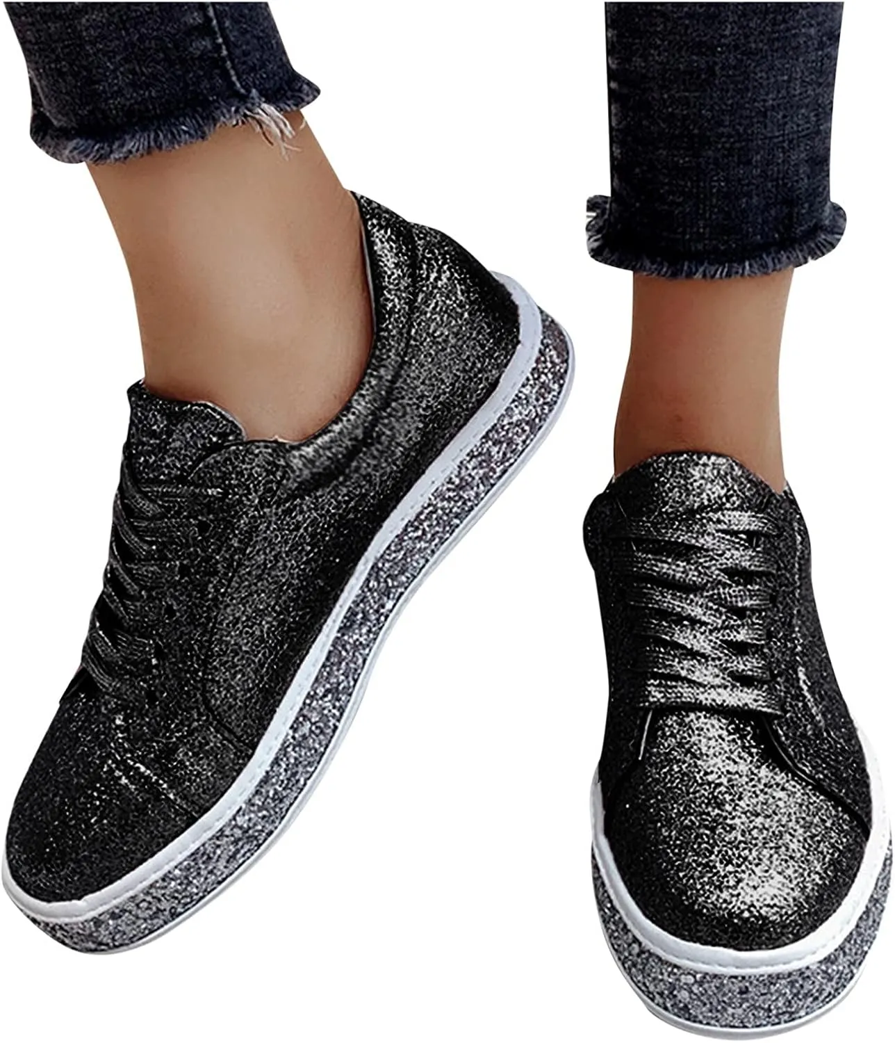 Womens Running Shoes Wide White Women's Athletic Walking Shoes Slip On Casual Mesh Wide Foot Workout Shoes Women White Platform Sneakers for Women Wide Fall Slip On Shoes for Women 2023 Trendy