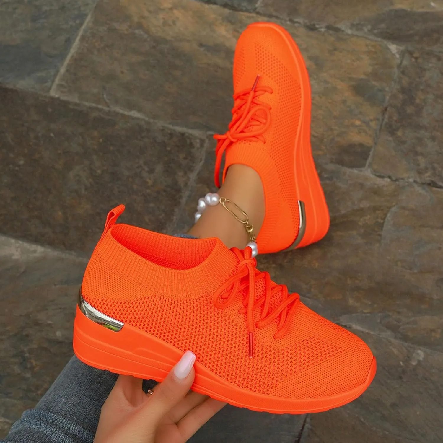 Womens Running Walking Shoes Leisure Summer Sport Shoes Running Gym Workout Sneakers Breathable Fashion