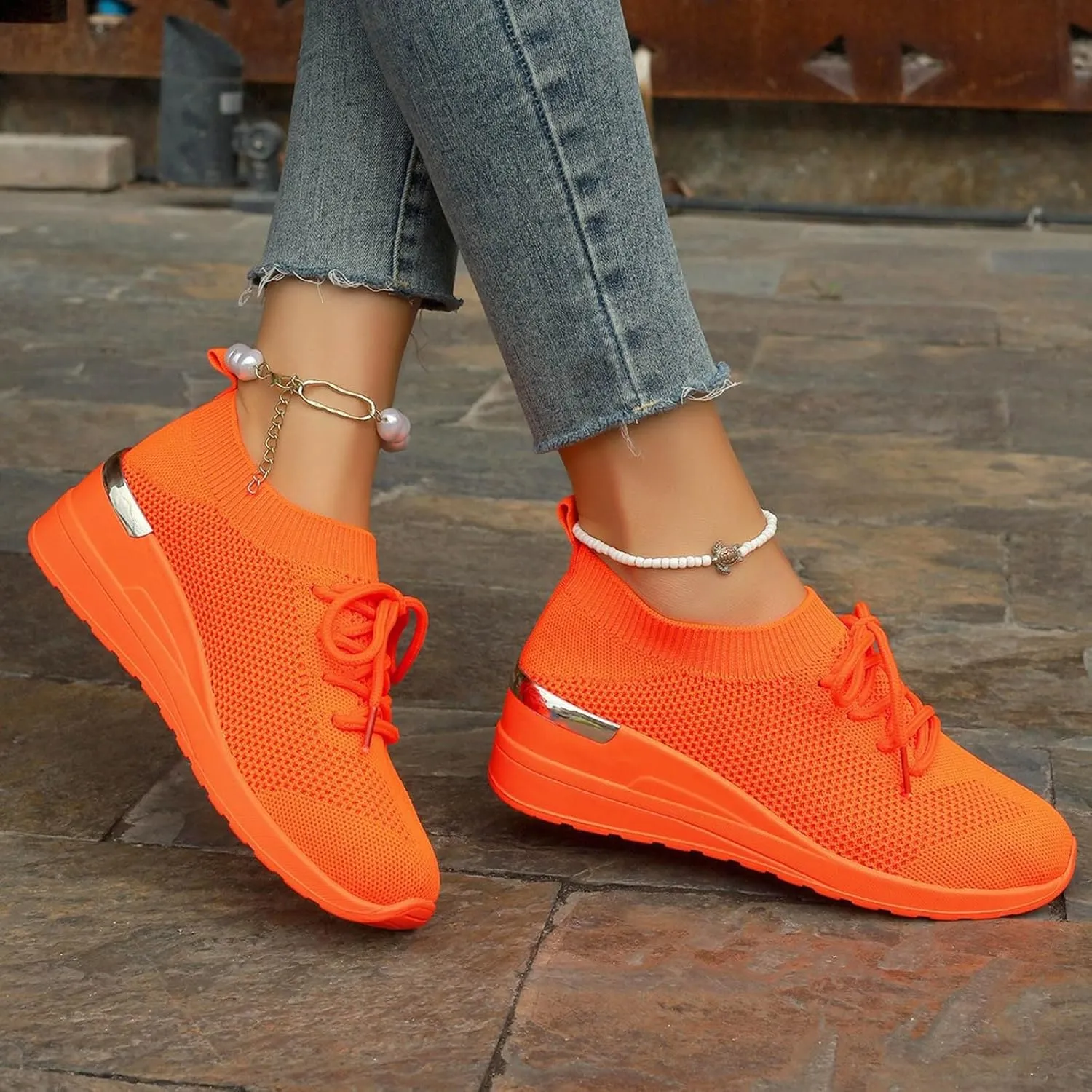 Womens Running Walking Shoes Leisure Summer Sport Shoes Running Gym Workout Sneakers Breathable Fashion