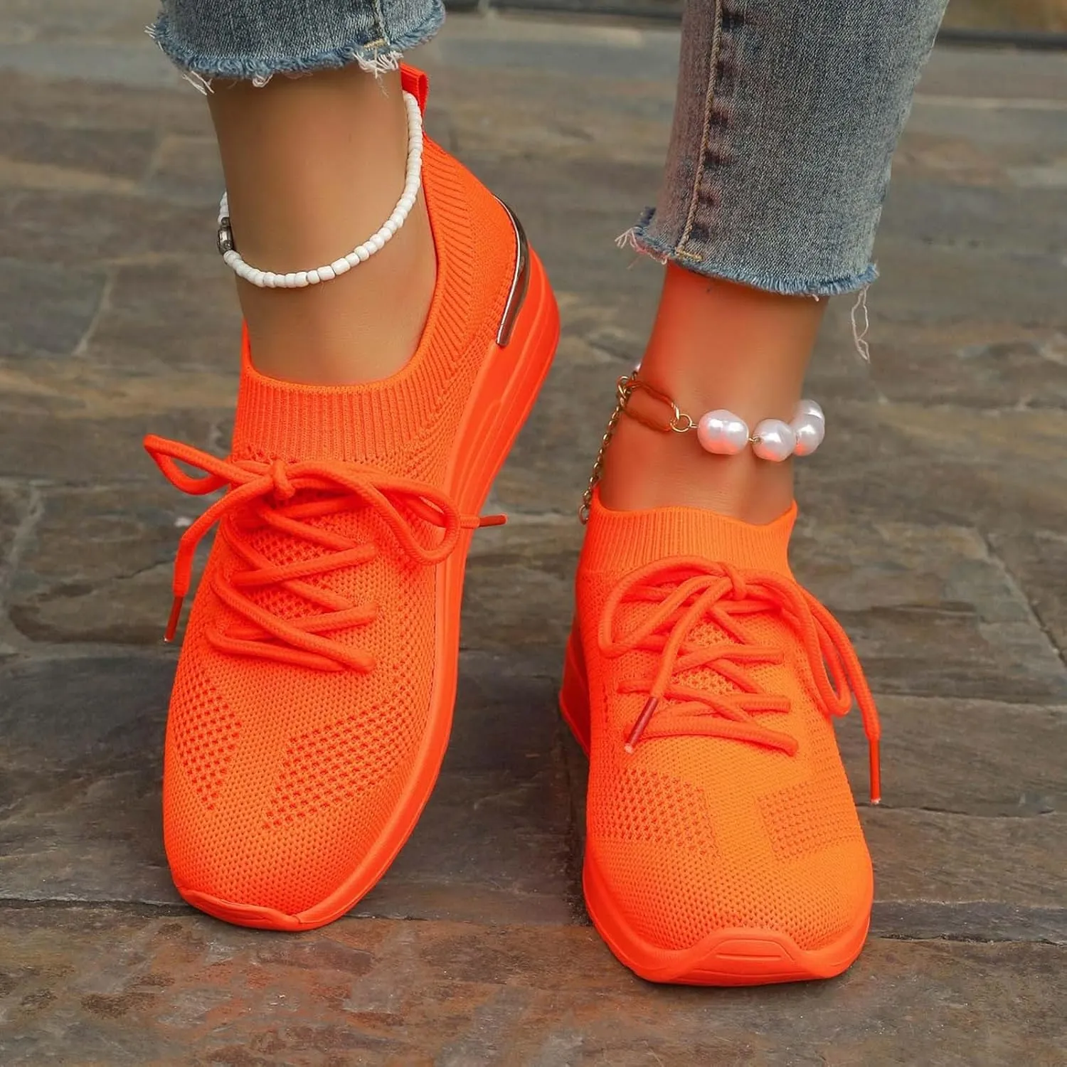 Womens Running Walking Shoes Leisure Summer Sport Shoes Running Gym Workout Sneakers Breathable Fashion