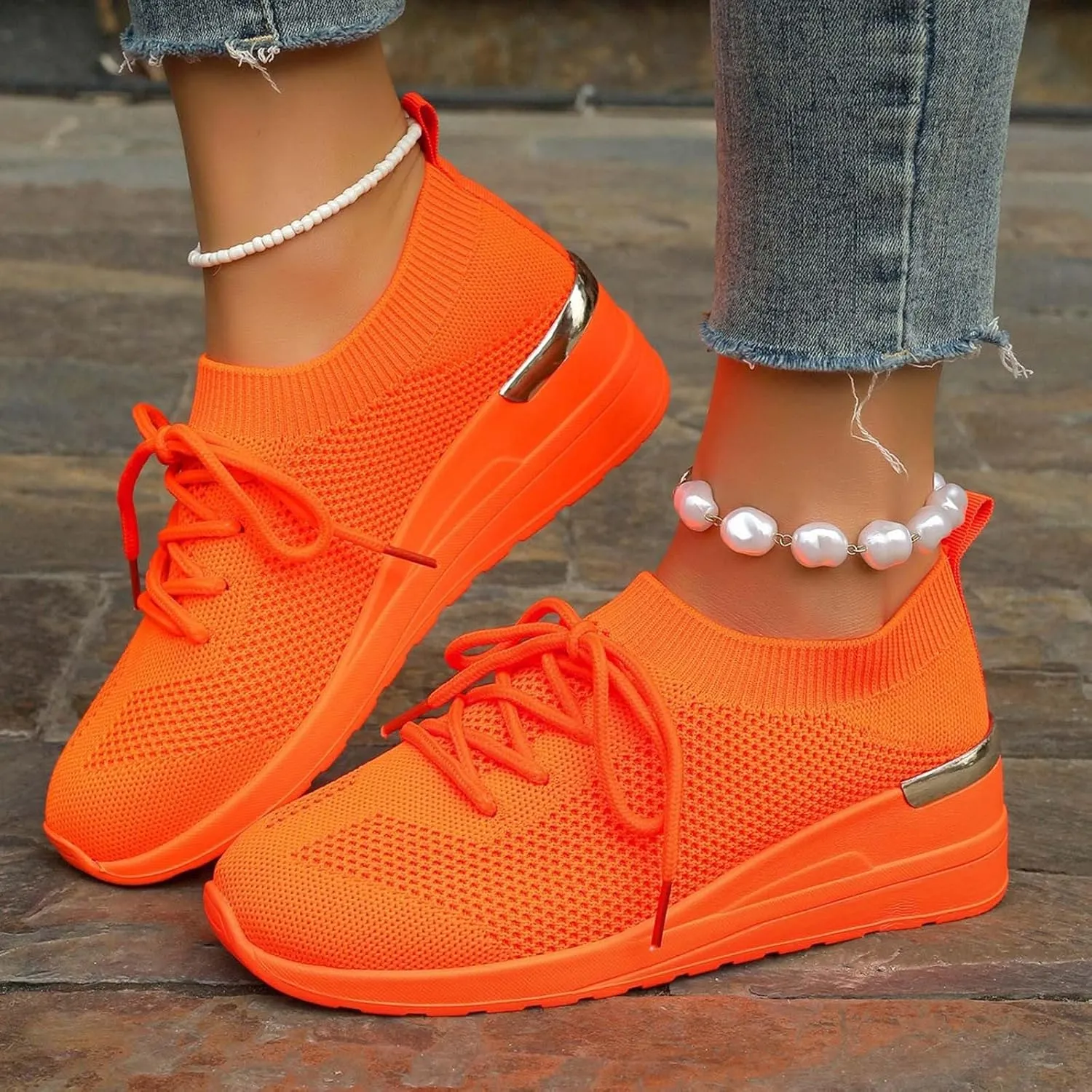 Womens Running Walking Shoes Leisure Summer Sport Shoes Running Gym Workout Sneakers Breathable Fashion