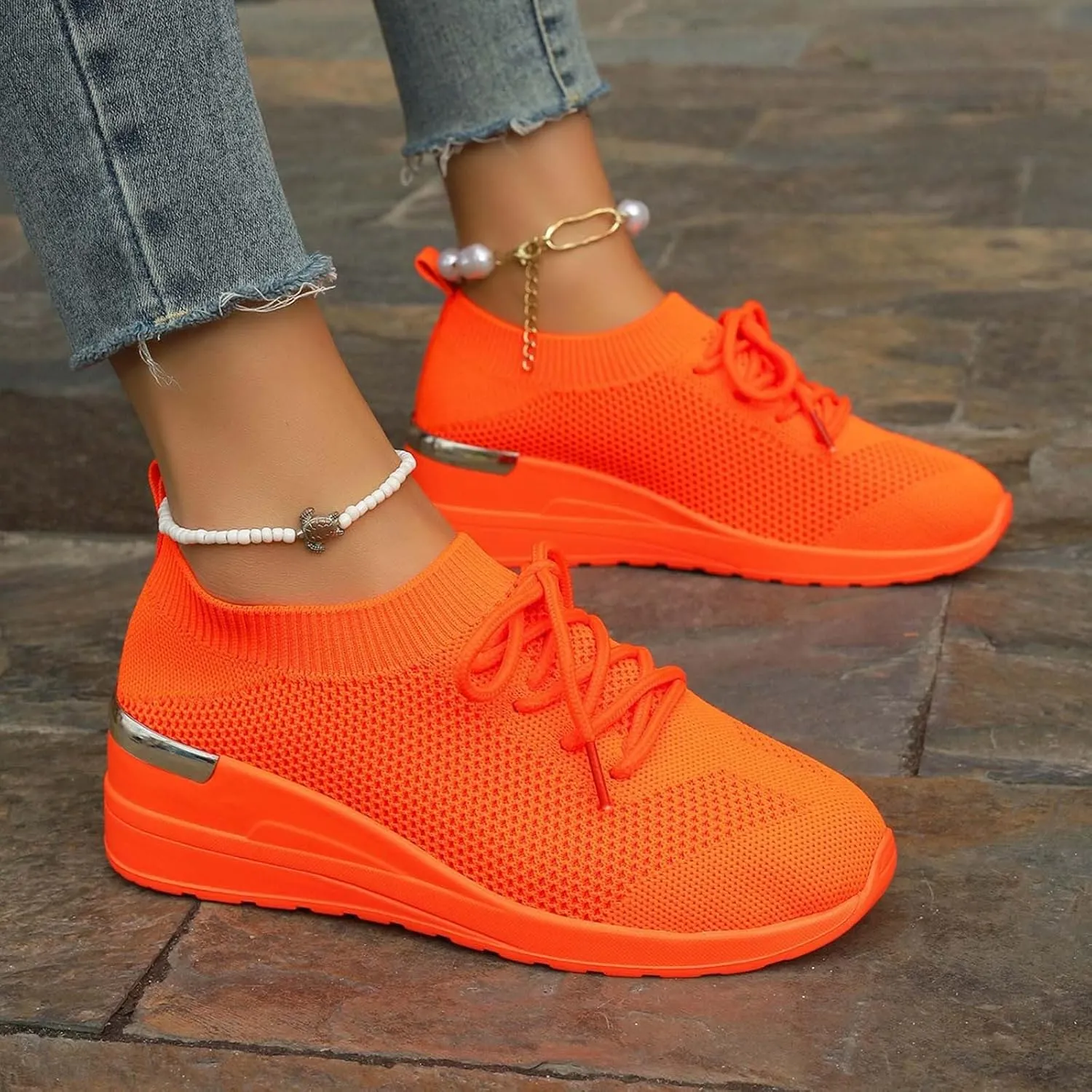 Womens Running Walking Shoes Leisure Summer Sport Shoes Running Gym Workout Sneakers Breathable Fashion