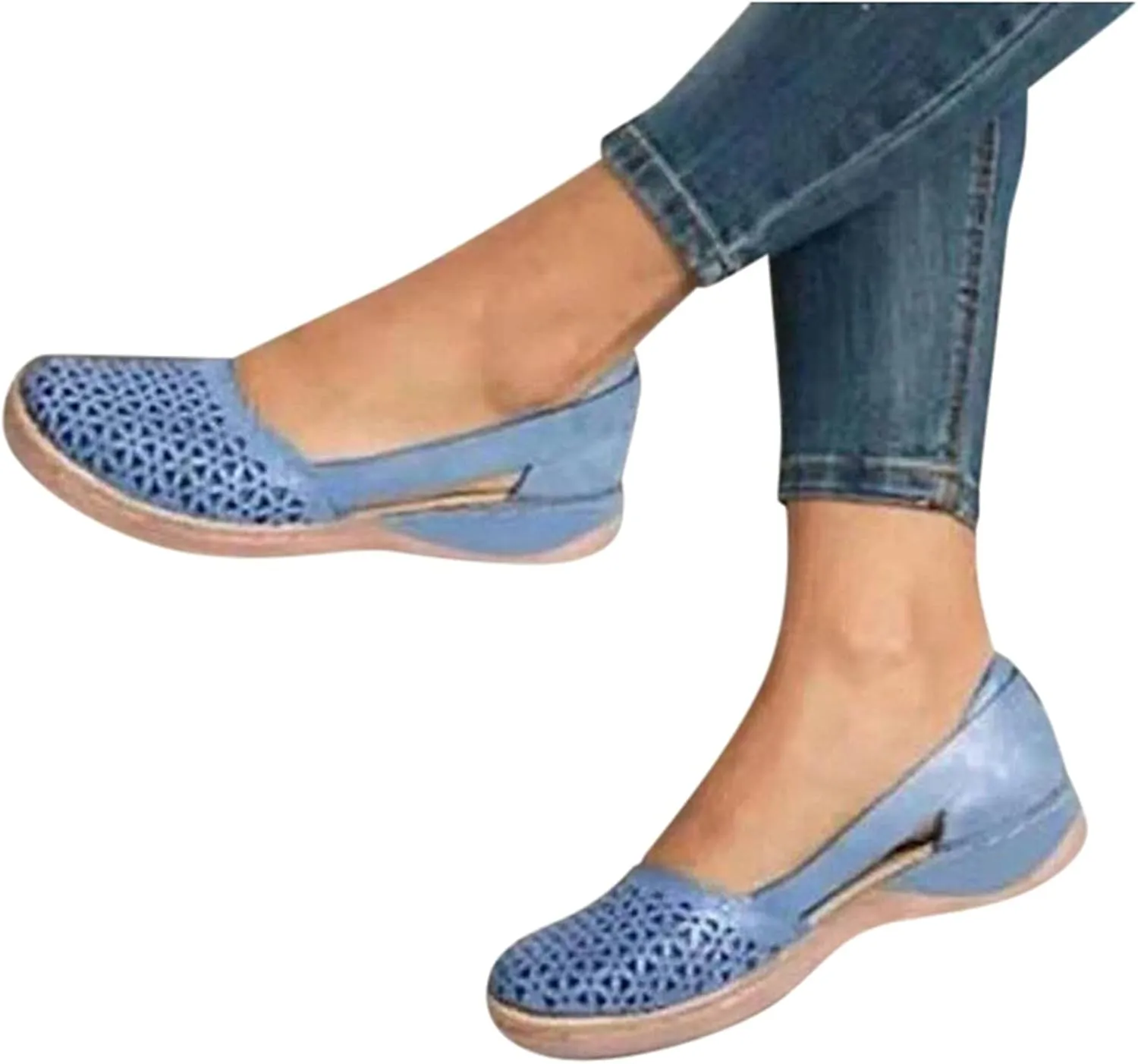 Women's Slip-On Casual Shoes Loafer Comfortable & Light-Weight Cute Loafer Slip on Walking Driving Shoes