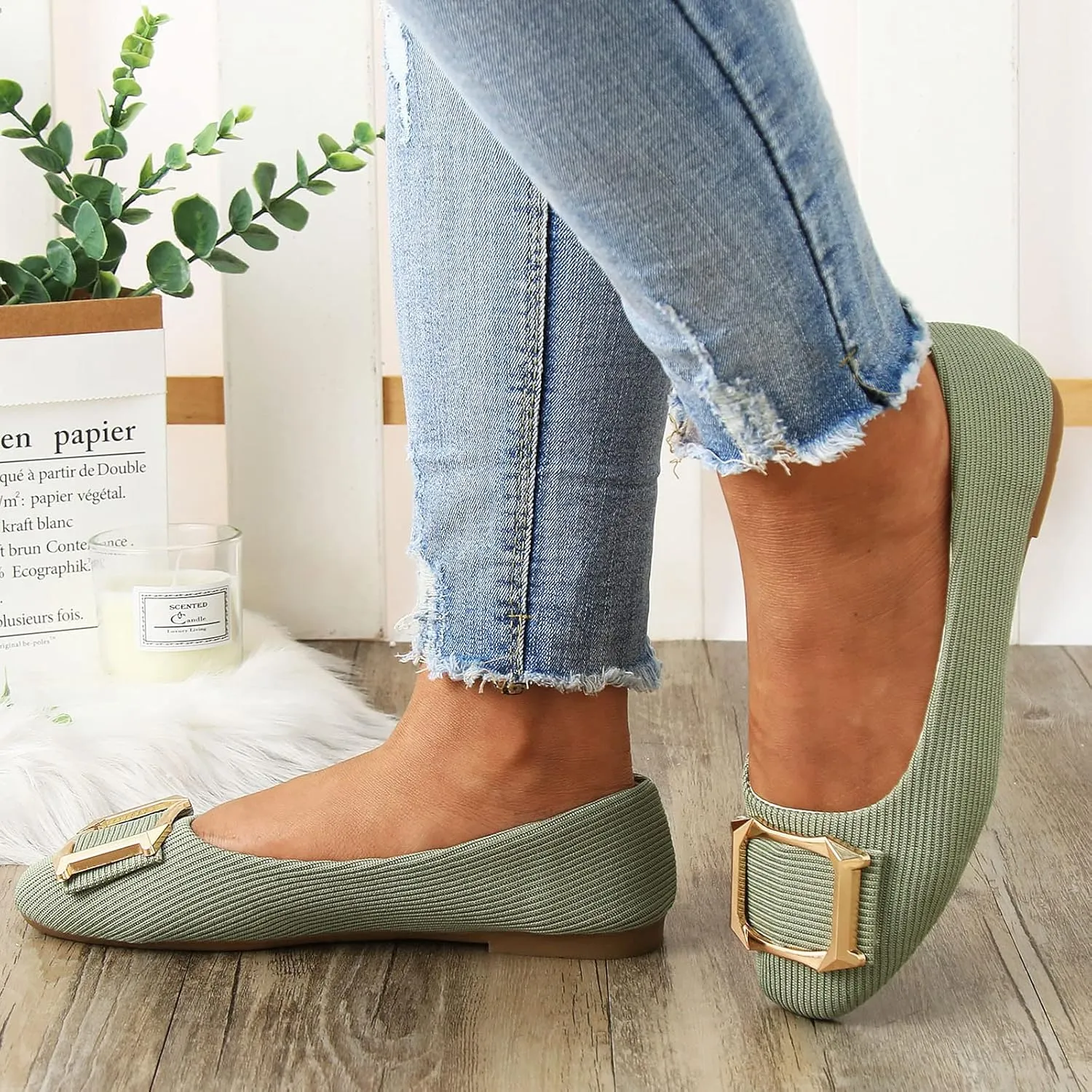 Women's Slip-On Casual Shoes Loafer Comfortable Dressy Casual Work Flats Cute Loafer Slip on Walking Driving Shoes