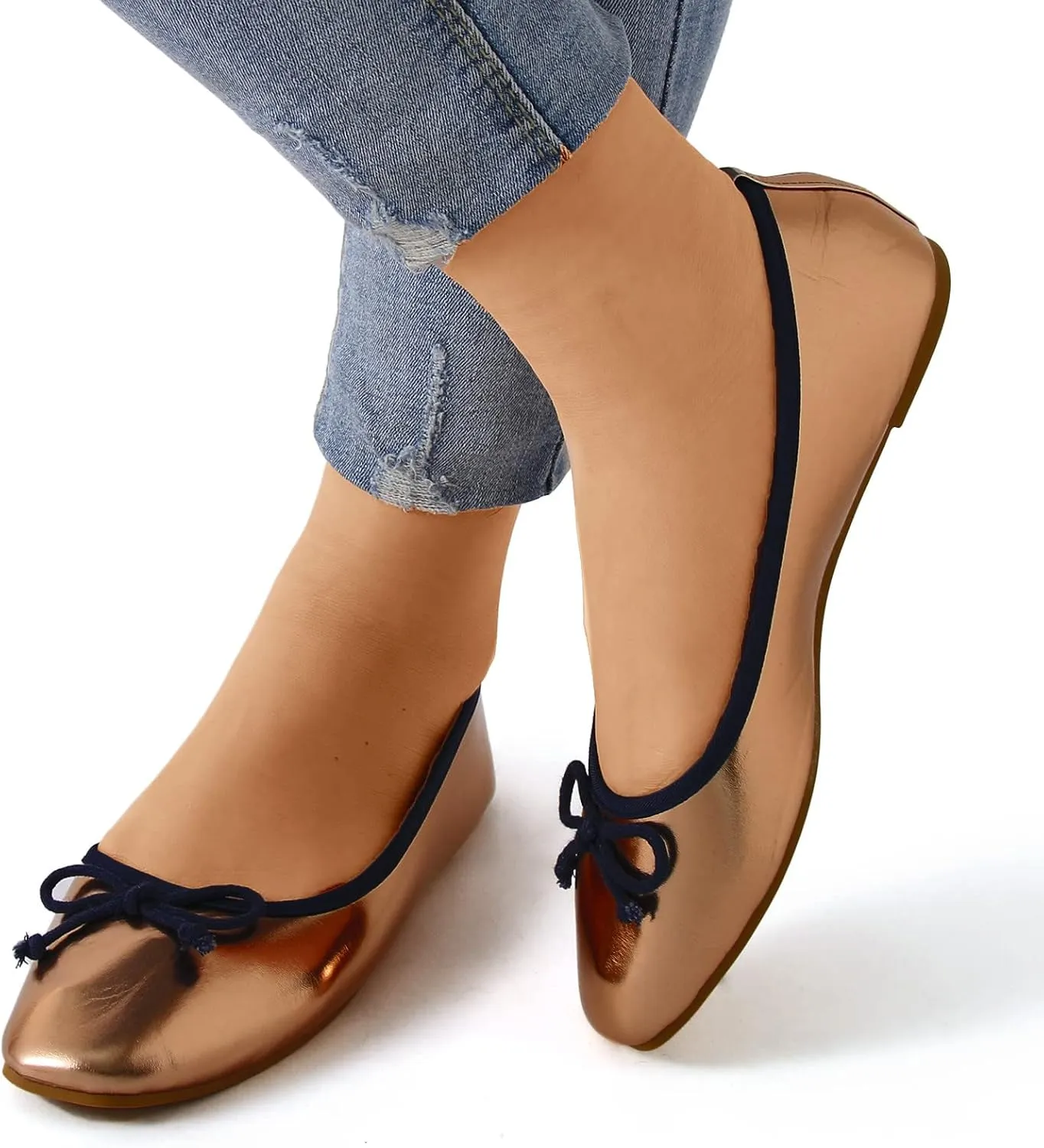 Womens Slip-On Loafers Lightweight & Breathable Slip on Women's Comfort Penny Loafers with Arch Support