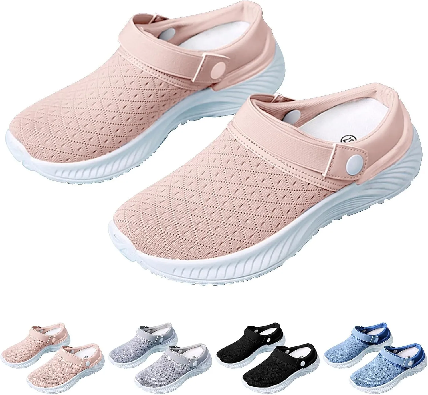 Women's Slip-on Mule Sneakers Lightweight Slip On Shoes Women Lether Men's Shoes Casual Women Shoes Sneakers Red Tennis Shoe Loafers Casual Slip On