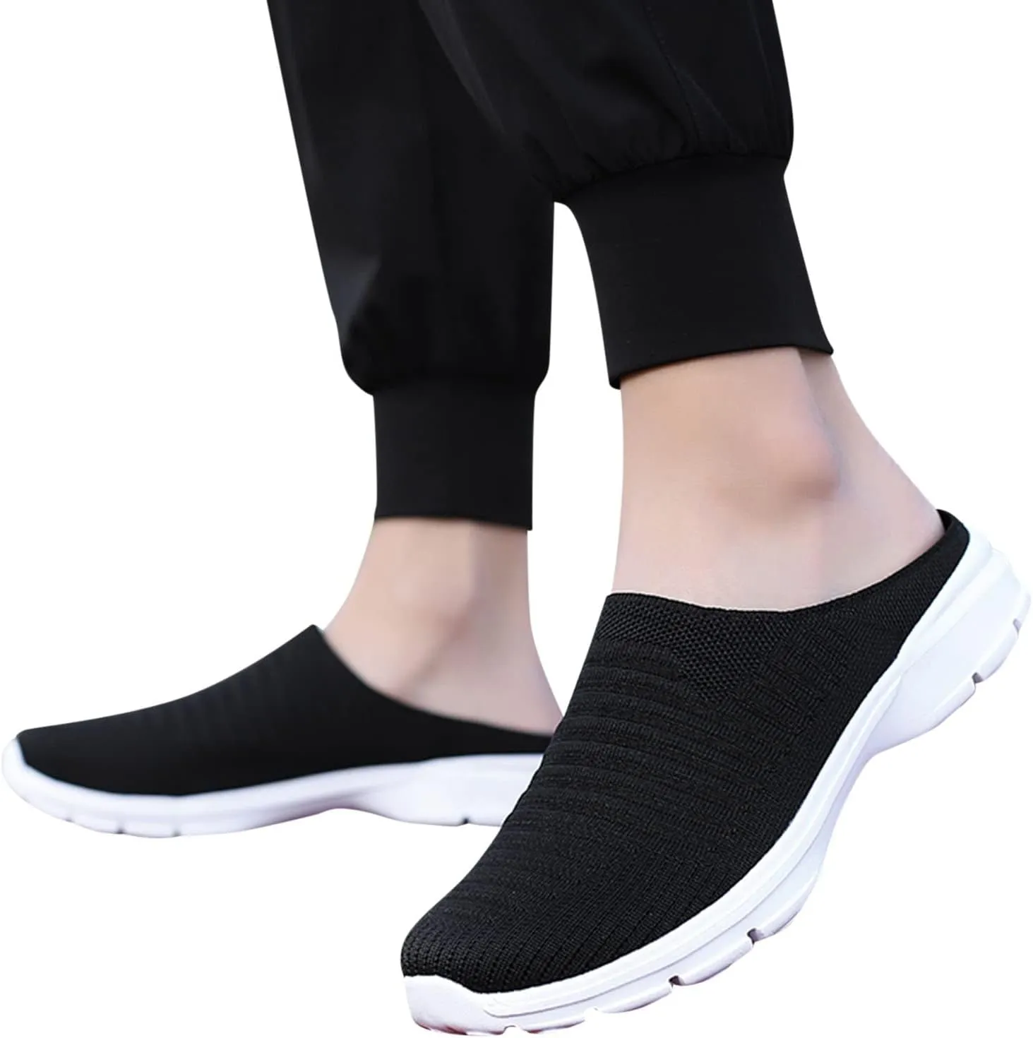 Women's Slip-On Orthopedic Arch Support Backless Mens Running Shoes Wide Men Casual Shoes Brown Sneakers Slip On Tennis Shoe Loafers Casual Slip On