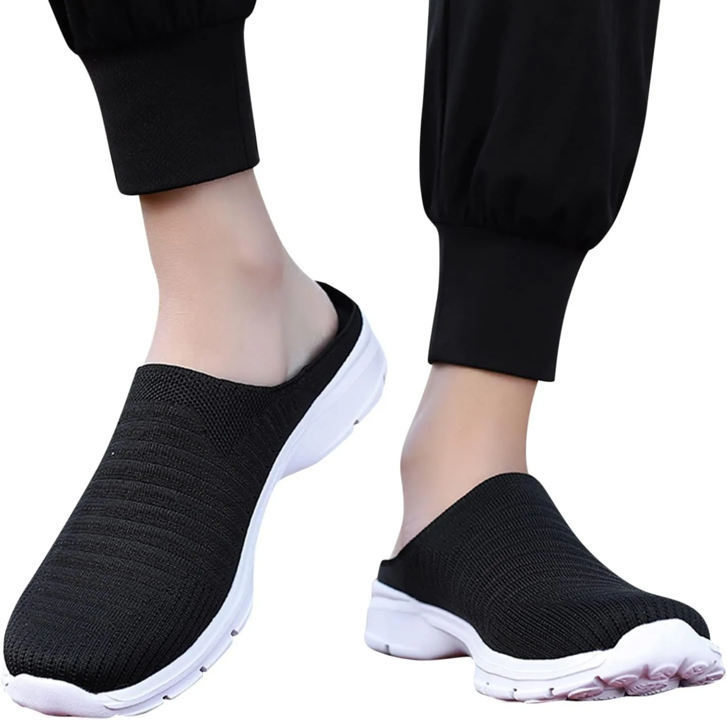 Women's Slip-On Orthopedic Arch Support Backless Mens Running Shoes Wide Men Casual Shoes Brown Sneakers Slip On Tennis Shoe Loafers Casual Slip On