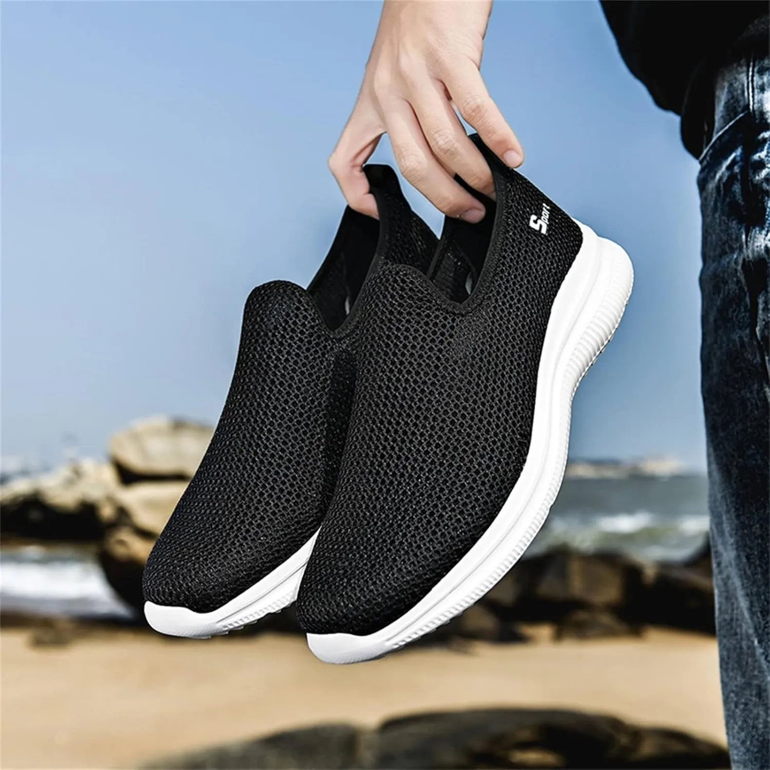 Women's Slip on Shoes Canvas Sneakers Loafers Non Slip Womens Tennis Shoes Lether Casual Black Shoes Fashion Sneakers Slip On Tennis Shoe Loafers Casual Slip On