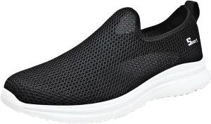 Women's Slip on Shoes Canvas Sneakers Loafers Non Slip Womens Tennis Shoes Lether Casual Black Shoes Fashion Sneakers Slip On Tennis Shoe Loafers Casual Slip On