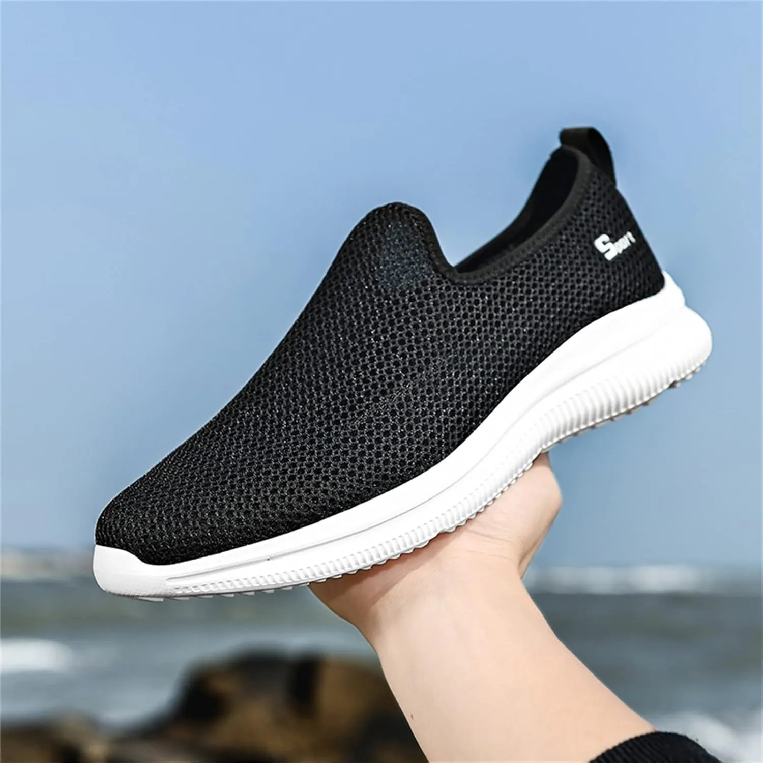 Women's Slip on Shoes Canvas Sneakers Loafers Non Slip Womens Tennis Shoes Lether Casual Black Shoes Fashion Sneakers Slip On Tennis Shoe Loafers Casual Slip On