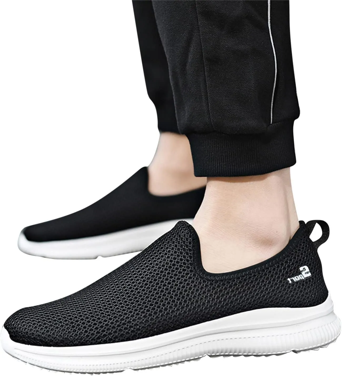 Women's Slip on Shoes Canvas Sneakers Loafers Non Slip Womens Tennis Shoes Lether Casual Black Shoes Fashion Sneakers Slip On Tennis Shoe Loafers Casual Slip On