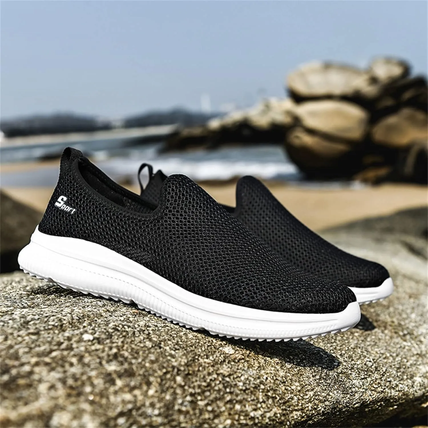 Women's Slip on Shoes Canvas Sneakers Loafers Non Slip Womens Tennis Shoes Lether Casual Black Shoes Fashion Sneakers Slip On Tennis Shoe Loafers Casual Slip On