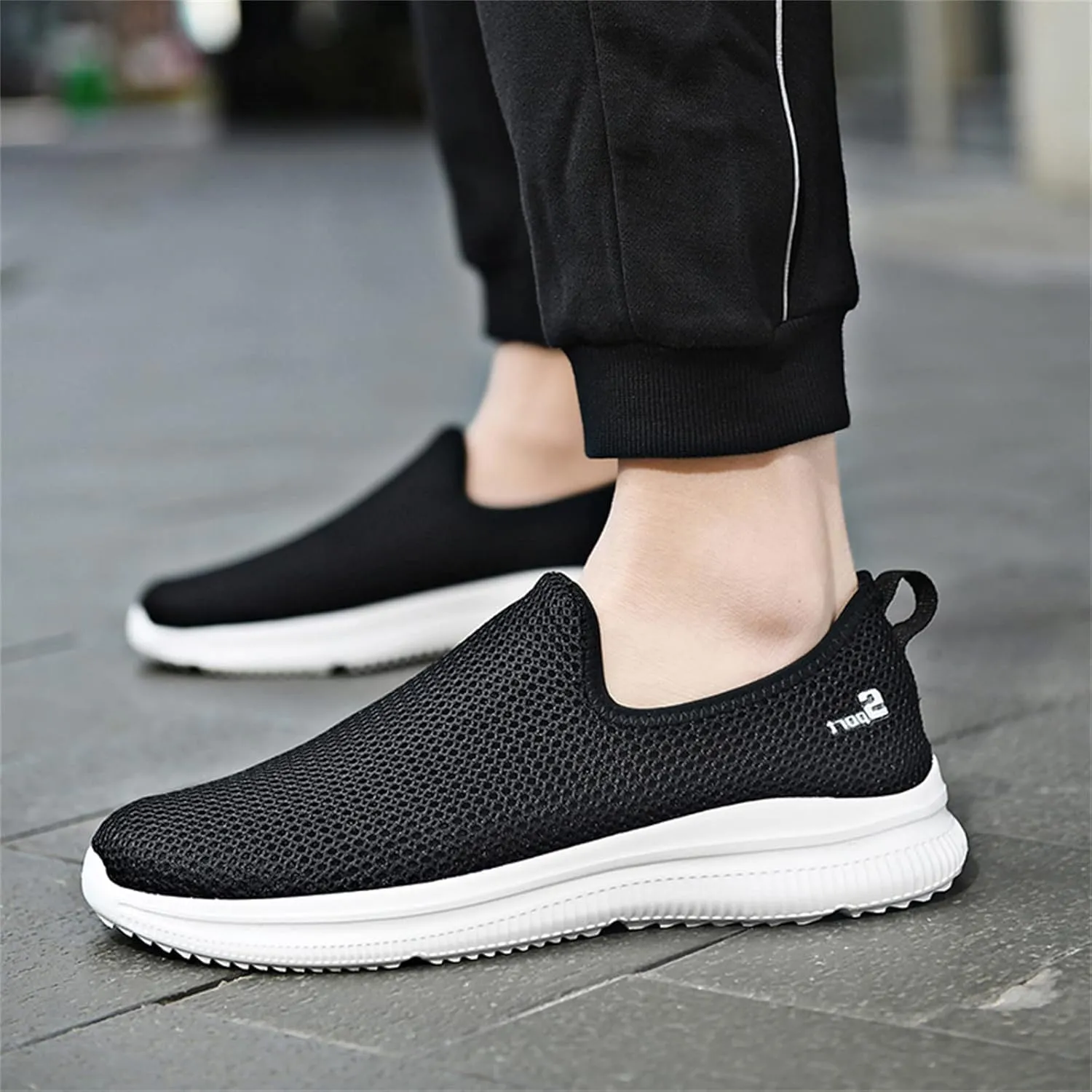 Women's Slip on Shoes Canvas Sneakers Loafers Non Slip Womens Tennis Shoes Lether Casual Black Shoes Fashion Sneakers Slip On Tennis Shoe Loafers Casual Slip On