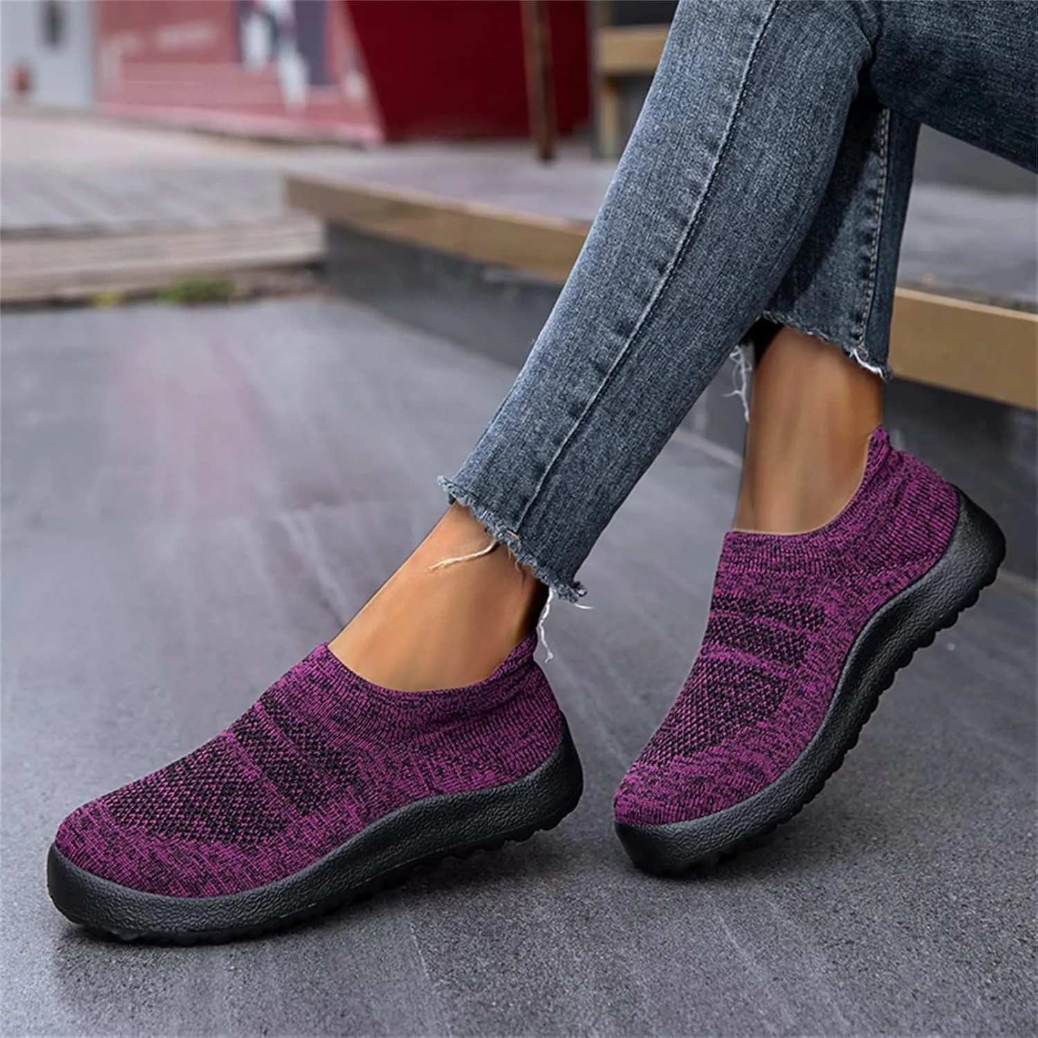 Women's Slip-on Shoes Wide Width Sneakers Hands Free Mens Running Shoes Slip On Slip On Shoes Casual White Platform Sneakers Slip On Tennis Shoe Loafers Casual Slip On
