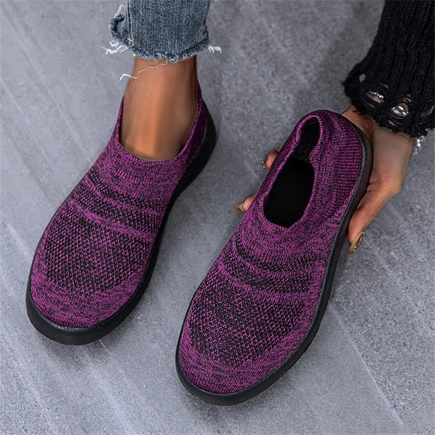 Women's Slip-on Shoes Wide Width Sneakers Hands Free Mens Running Shoes Slip On Slip On Shoes Casual White Platform Sneakers Slip On Tennis Shoe Loafers Casual Slip On