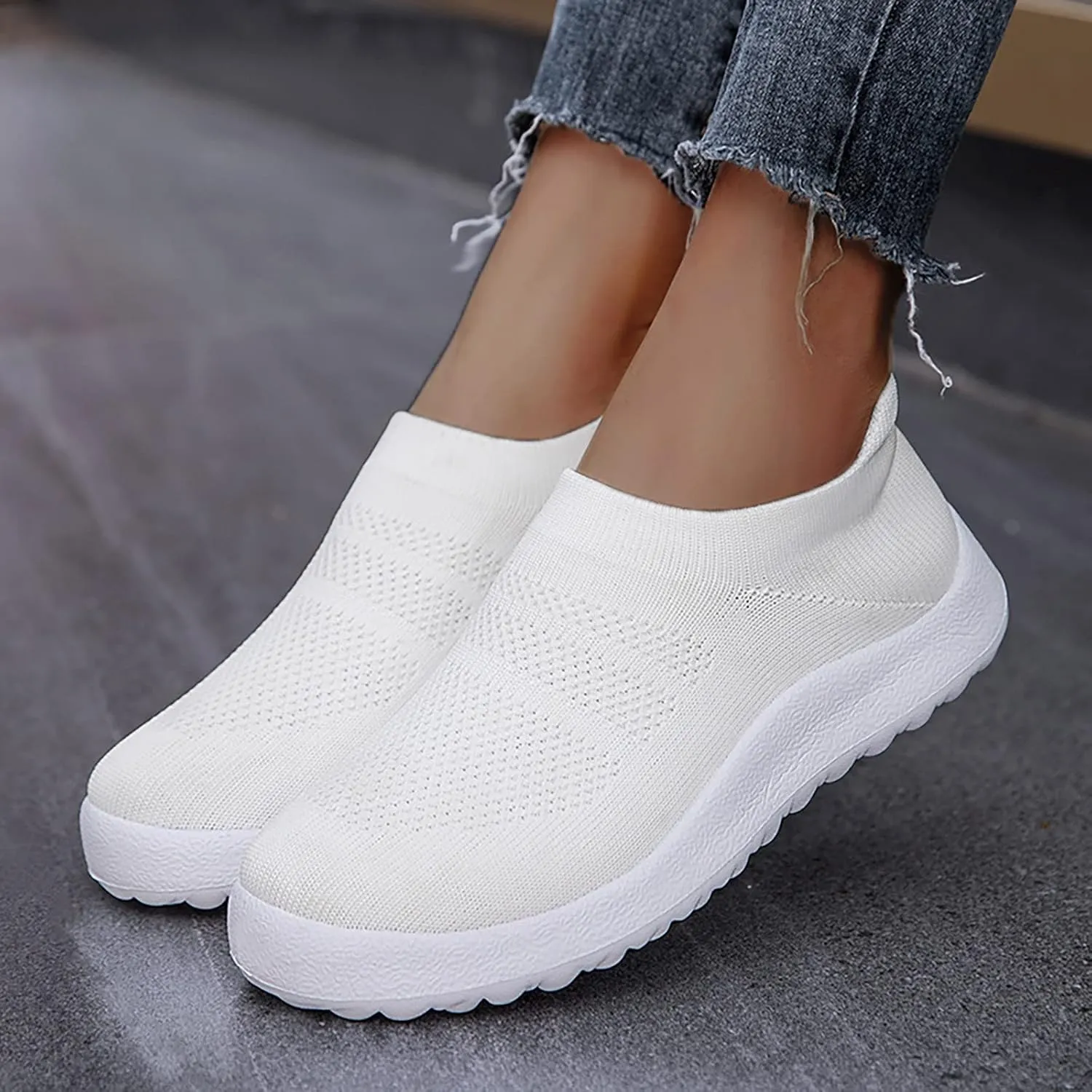 Women's Slip-on Shoes Wide Width Sneakers Hands Free Mens Running Shoes Slip On Slip On Shoes Casual White Platform Sneakers Slip On Tennis Shoe Loafers Casual Slip On