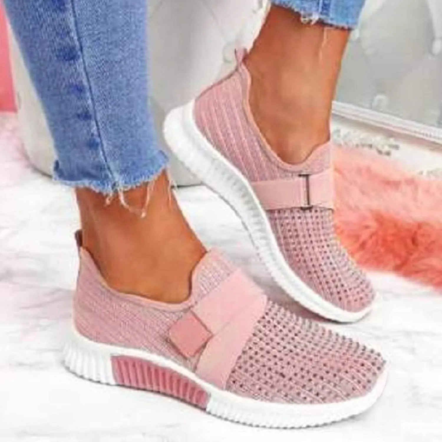 Women's Slip-on Shoes Wide Width Sneakers Hands Free Mens Running Shoes Slip On Slip On Shoes Casual White Platform Sneakers Slip On Tennis Shoe Loafers Casual Slip On