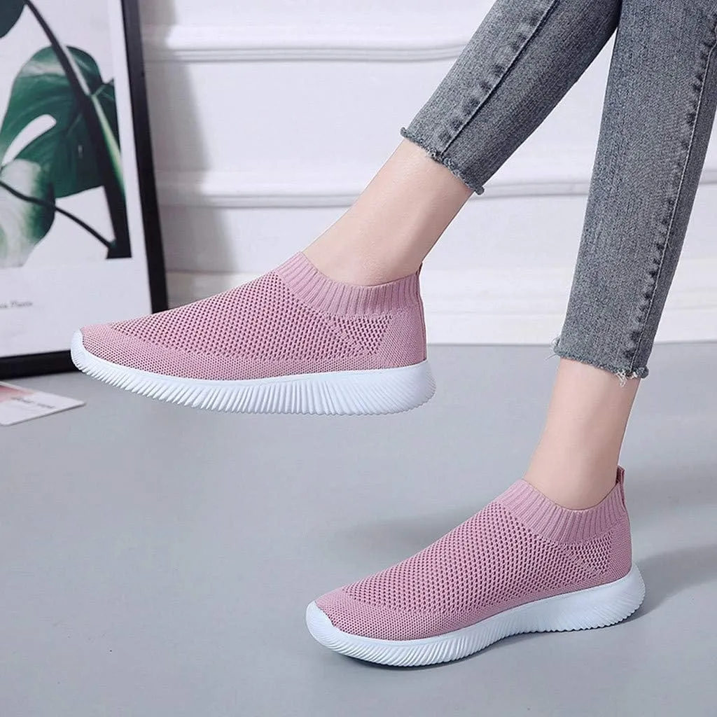 Womens Slip on Walking Shoes Comfort Lightweight Running Shoes for Women Loafers Casual Shoes Waterproof Sneakers White Tennis Shoe Trainers Shoe