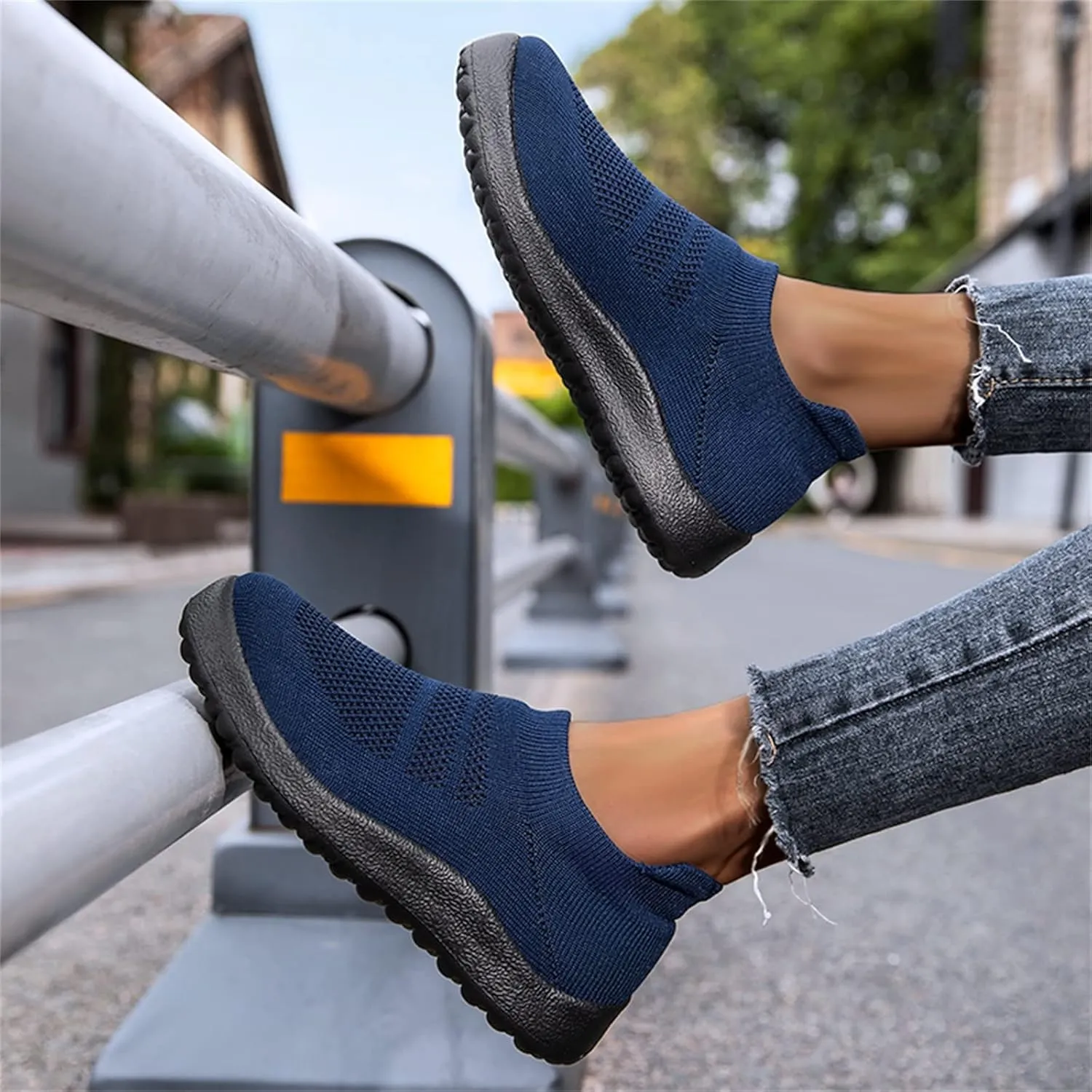 Women's Slip on Walking Shoes Tennis Lightweight Gym Walking Shoes Women Lightweight Slip On Shoes Casual Brown Sneakers Platform Tennis Shoe Cross Trainer Shoe