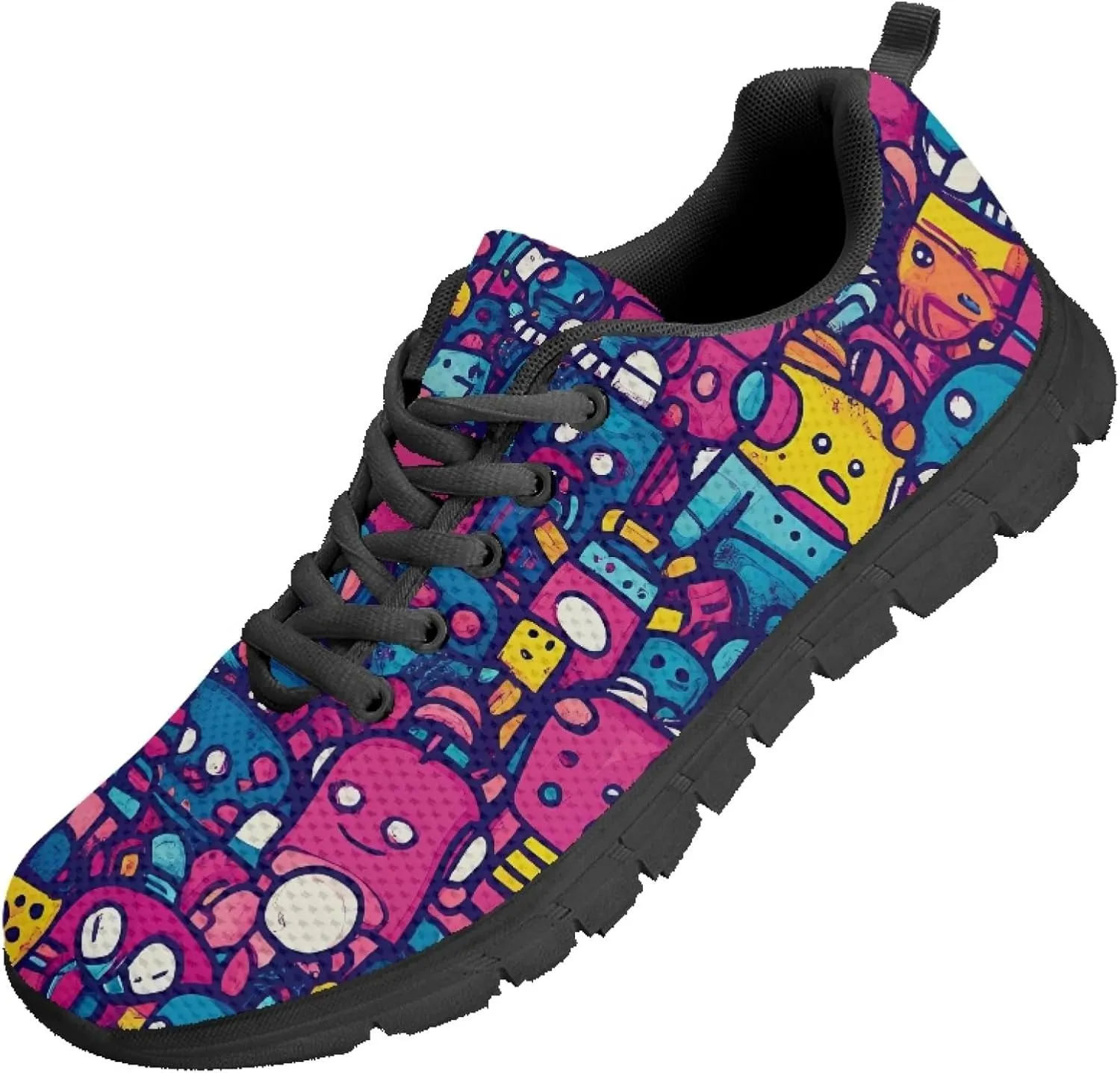 Women's Sports Trainer Running Shoe Teenager Causal Travel Shoes Outdoor Walking Low Heel Lace up Sneakers Breathable Flexible