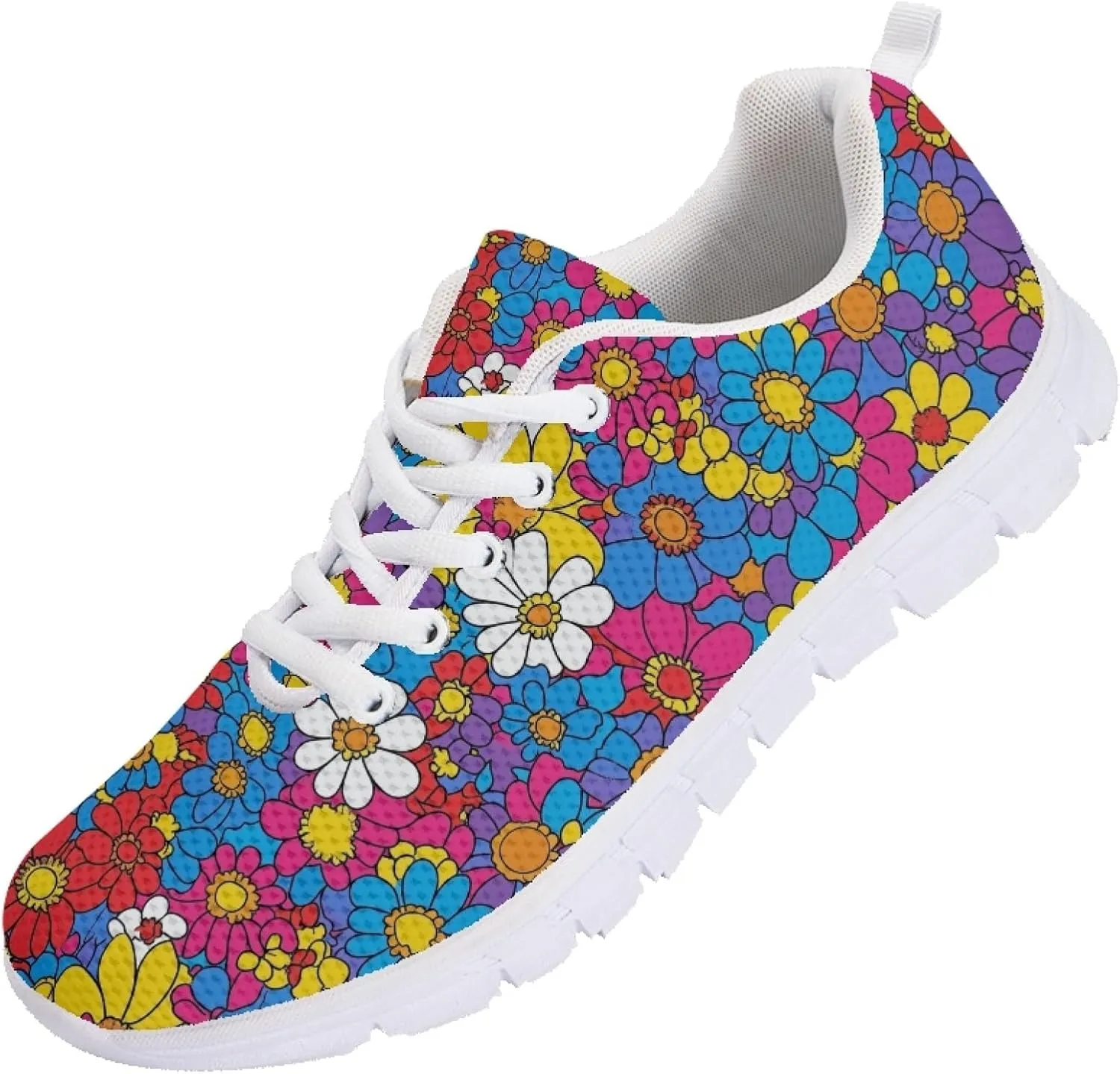 Women's Sports Trainer Running Shoes Adults Causal Travel Shoe Outdoor Walking Low Heel Lace up Sneakers Breathable Flexible for Lady