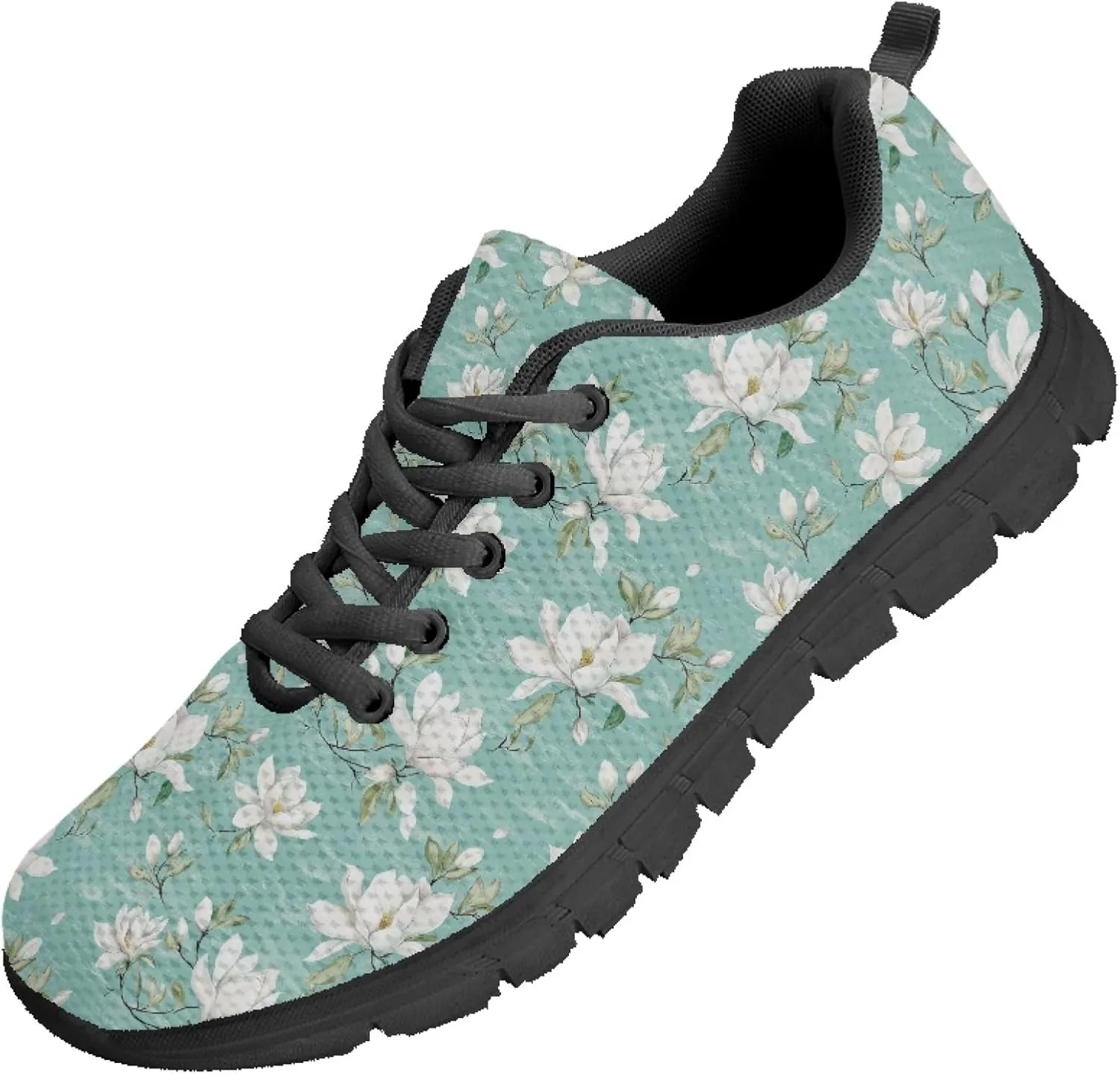Womens Sports Trainer Running Shoes for Teens Causal Travel Sneaker Outdoor Walking Low Heel Lace up Breathable Flexible