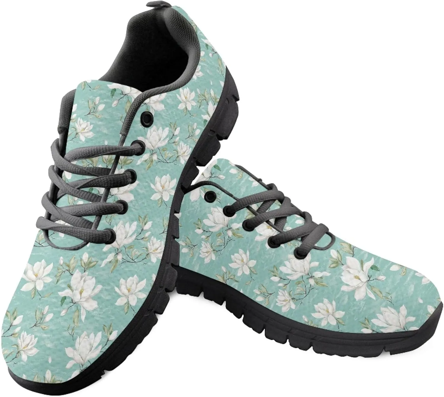 Womens Sports Trainer Running Shoes for Teens Causal Travel Sneaker Outdoor Walking Low Heel Lace up Breathable Flexible