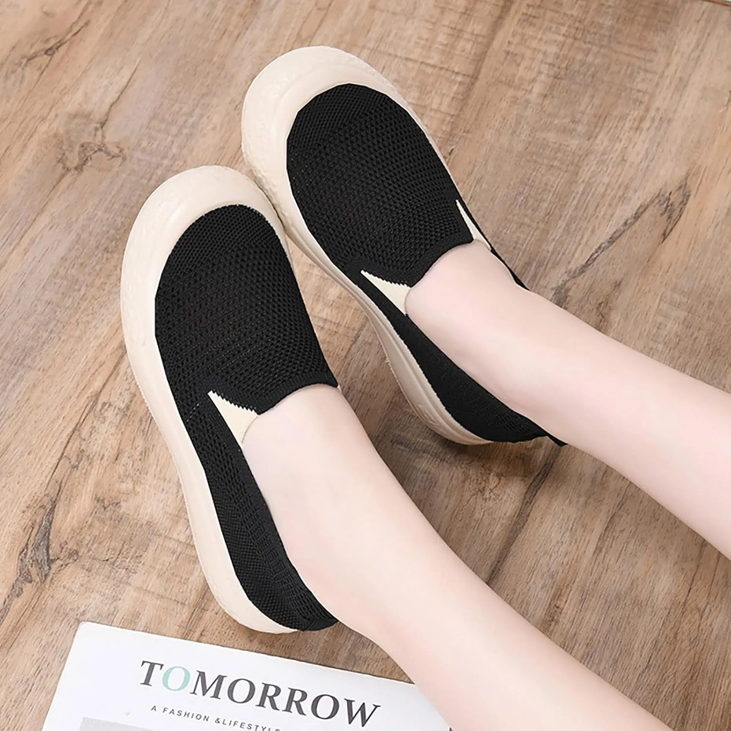 Womens Tennis Shoes Jogging Casual Slip On Shoes Fashion Sneakers 2025 Running Sneakers Comfortable Memory Foam Slip On Tennis Shoe Loafers Casual Slip On