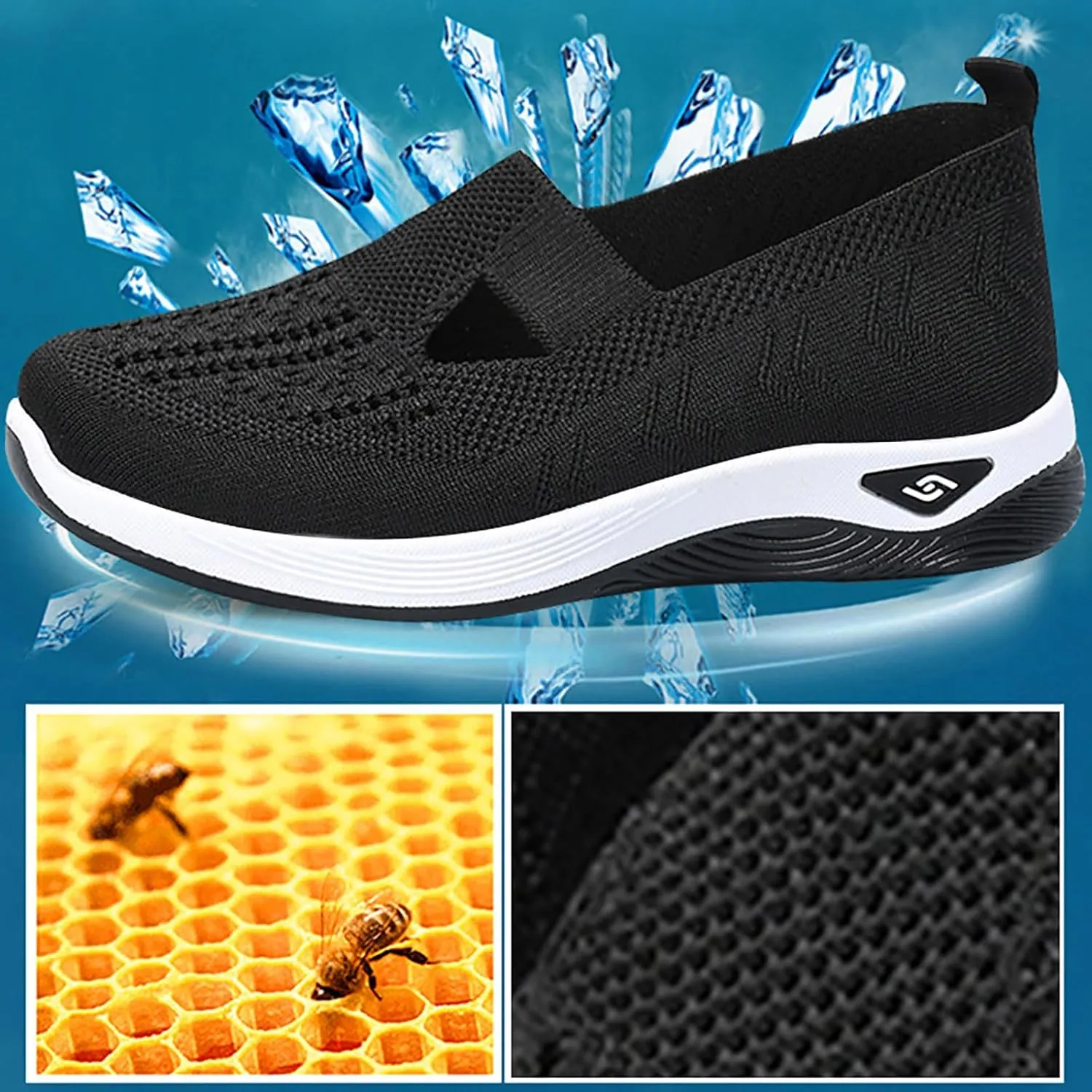Women's Woven Orthopedic Breathable Soft Shoes Mens Dress Shoes Wide Feet Casual Shoes Slip On Women's Fashion Sneakers Slip On Tennis Shoe Loafers Casual Slip On