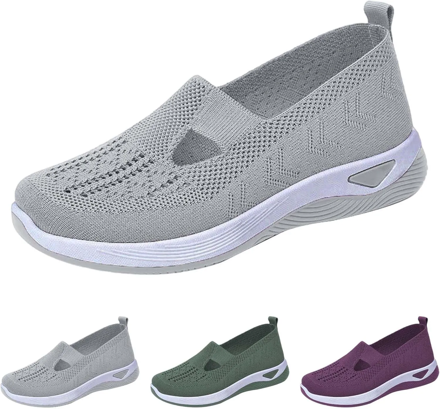 Women's Woven Orthopedic Breathable Soft Shoes Mens Dress Shoes Wide Feet Casual Shoes Slip On Women's Fashion Sneakers Slip On Tennis Shoe Loafers Casual Slip On