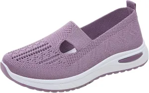 Women's Woven Orthopedic Breathable Soft Shoes Slip On Shoes Women Slip On Women's Casual Shoes Platform Sneakers Brown Tennis Shoe Loafers Casual Slip On