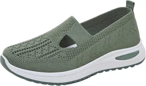 Women's Woven Orthopedic Breathable Soft Shoes Slip On Shoes Women Slip On Women's Casual Shoes Platform Sneakers Brown Tennis Shoe Loafers Casual Slip On