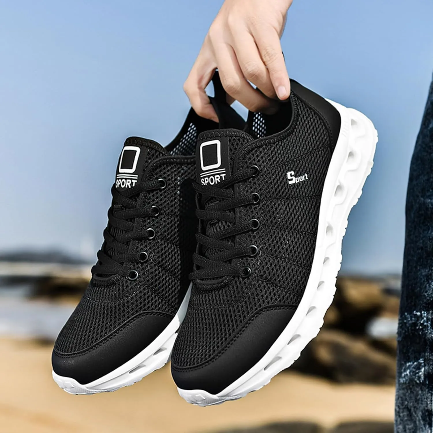 Workout Athletic Sport Shoes for Men Breathable Mesh Comfortable Tennis Shoe Men's Sport Breathable Mesh Shoes