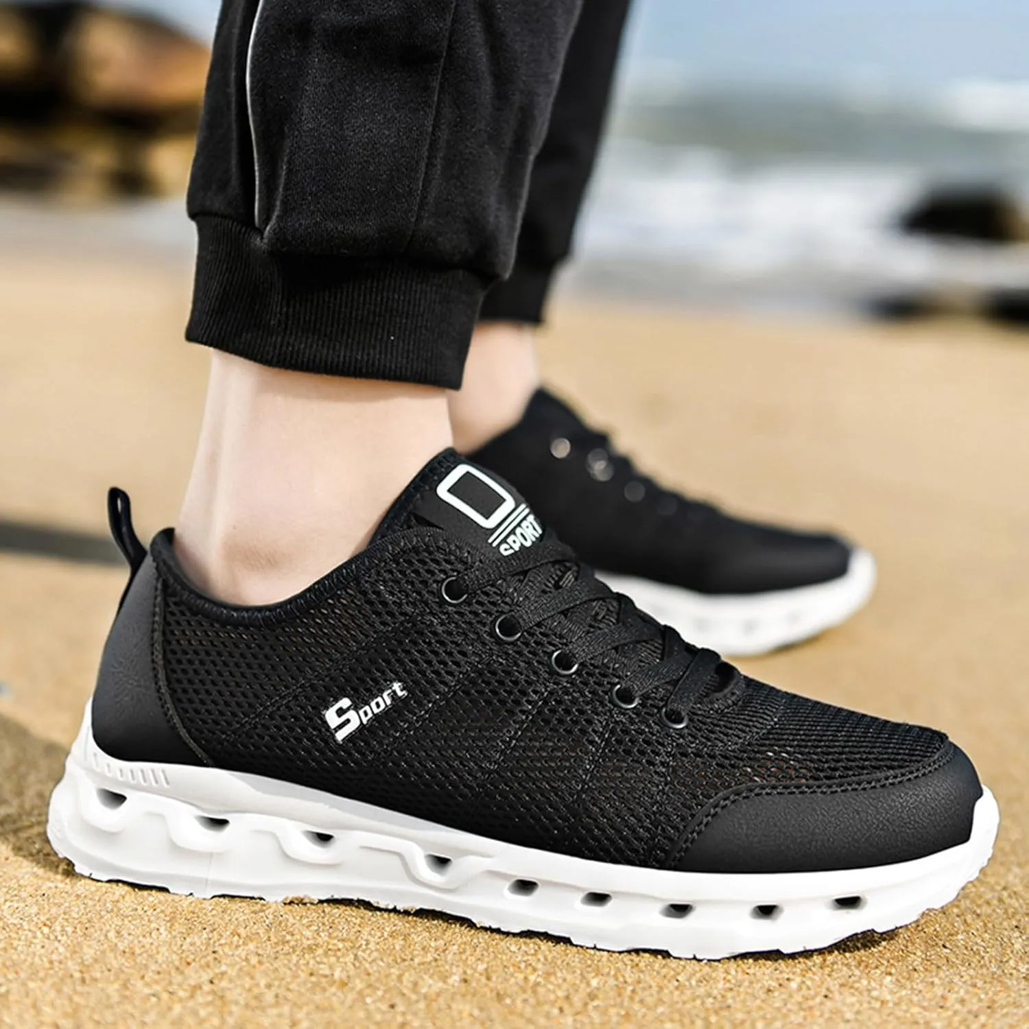 Workout Athletic Sport Shoes for Men Breathable Mesh Comfortable Tennis Shoe Men's Sport Breathable Mesh Shoes