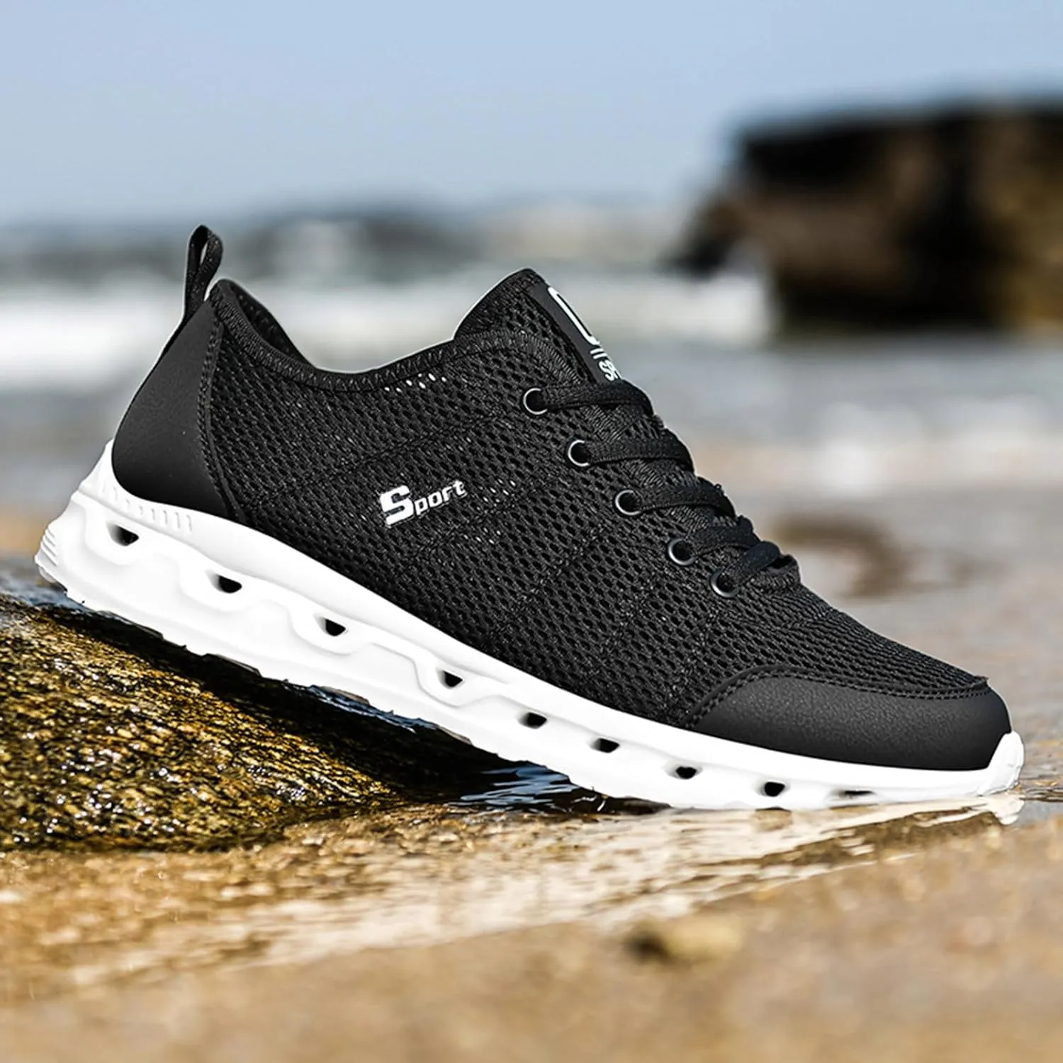 Workout Athletic Sport Shoes for Men Breathable Mesh Comfortable Tennis Shoe Men's Sport Breathable Mesh Shoes