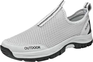Workout Athletic Sport Shoes for Men Comfortable Breathable Stretch Canvas Slip on Sneaker Men's Grounded Shoes