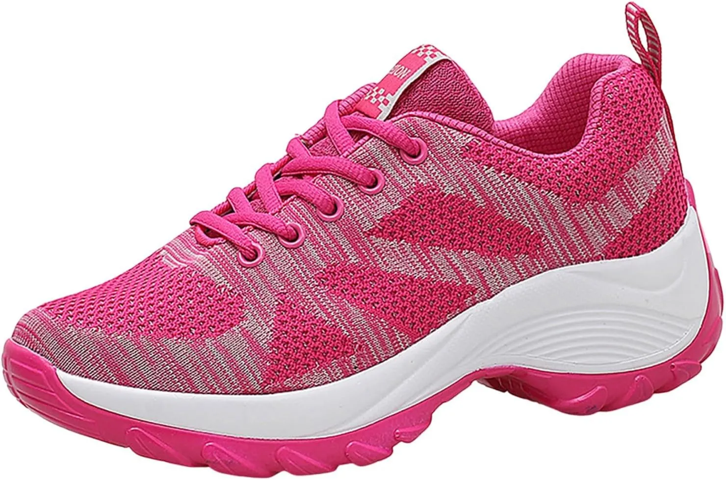 ZSpzx Orthopedic Walking Platform Shoes for Women Mesh Knit Breathable Running Sneakers Comfortable Non Slip Air Cushioned Arch Support Shoe Plantar Fasciitis Footwear Ladies Casual Footwear